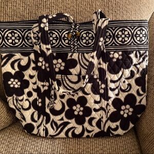 Vera Bradley Vera Tote in Night & Day pattern